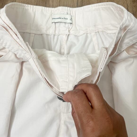 Abercrombie‎ & Fitch Women's Cream Tailored Wide Leg Pant Size Medium - Picture 7 of 10